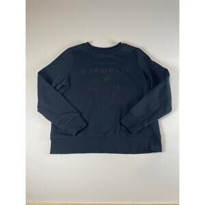 Banana Republic Black Logo Sweatshirt Size M Crewneck Minimalist Classic